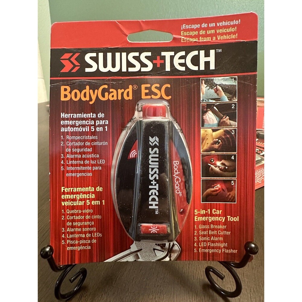 Swiss+Tech BodyGard ESC 5 in 1 Auto Emergency Tool (New Damaged Packaging)